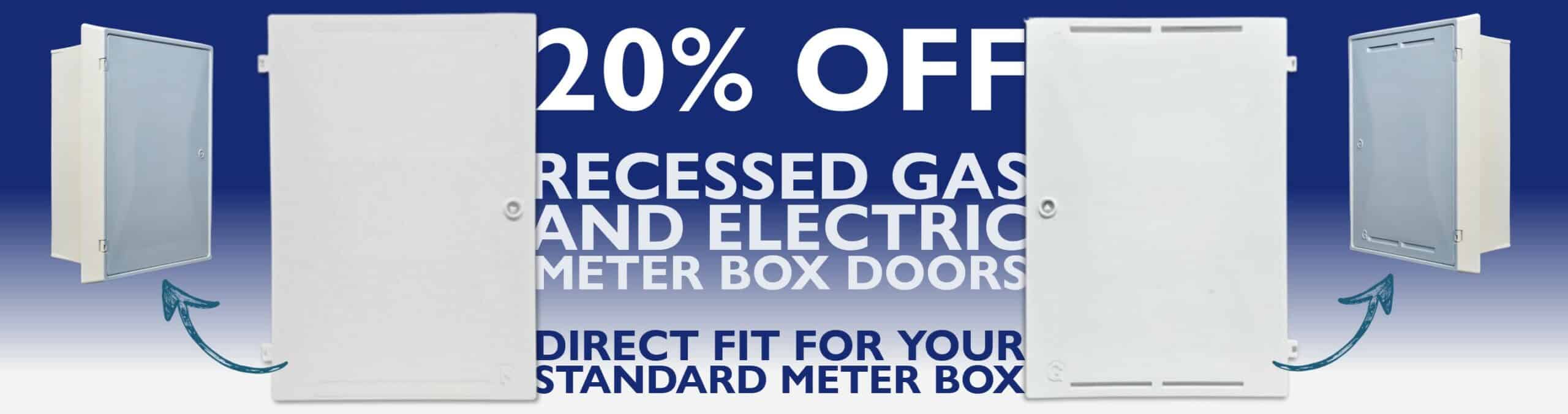 Tablet Homepage Banner - 20% off Meter Box Doors